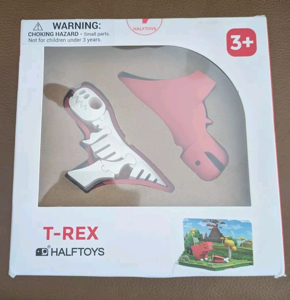 NEW Halftoys Dino Friends HD002 T-Rex Toy Puzzle Dinosaur Magnet Diorama