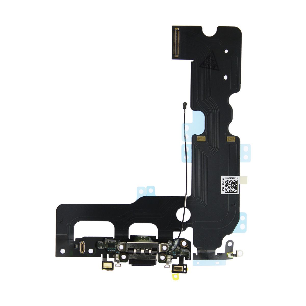 iPhone 7 Plus Charging Port Flex Microphone Antenna Replacement + Adhesive Black