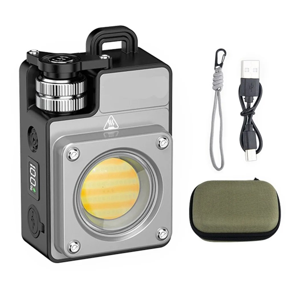Portable LED Camping Light Rechargeable Magnetic Keychain Flashlight 3500LM