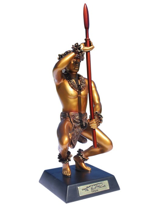 Kekoa Hawaiian Spear Hula Dancer Statue - Kim Taylor Reece | #ktr696933142032