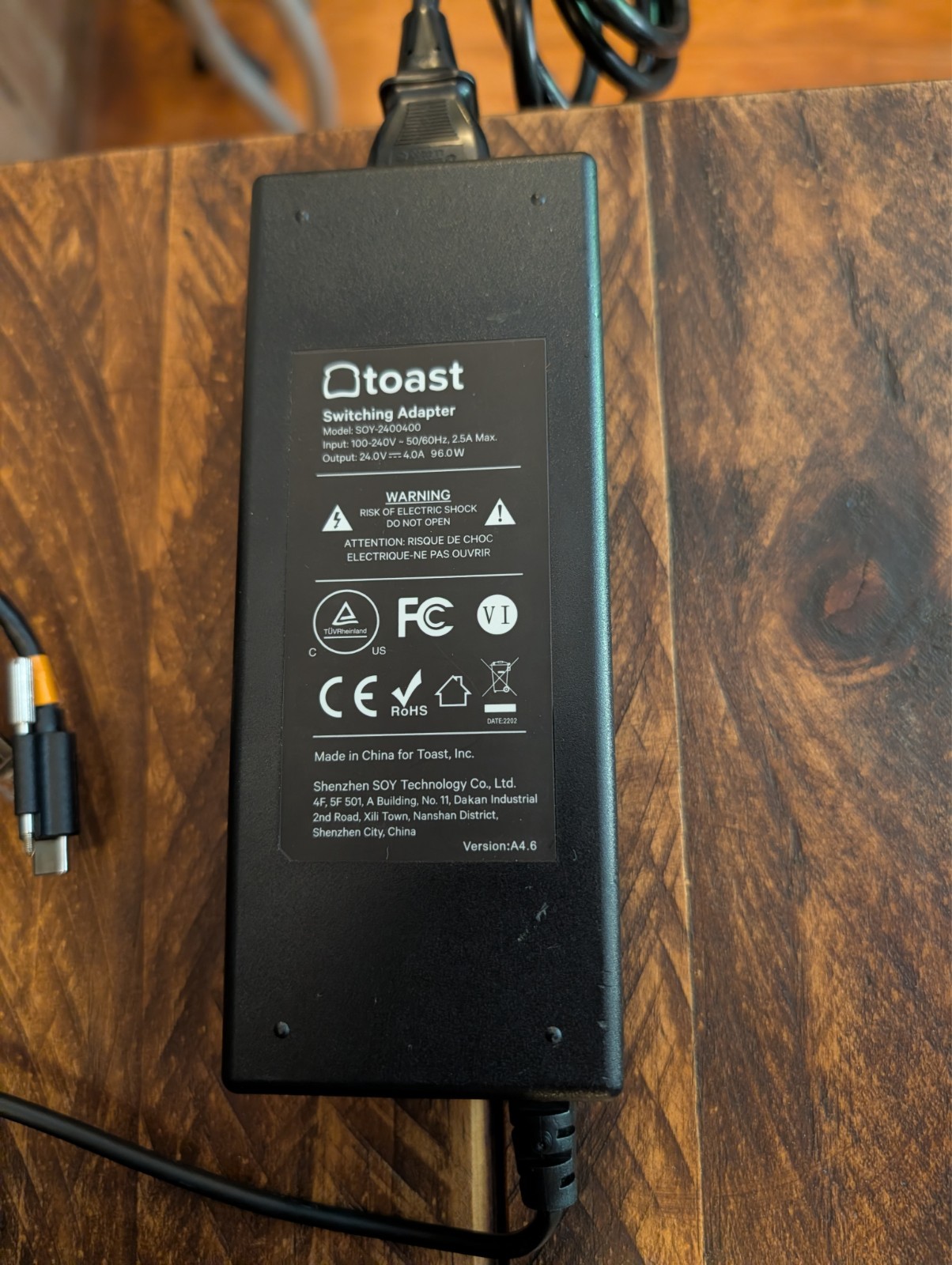 Toast POS Register Screen with Tap and Printer