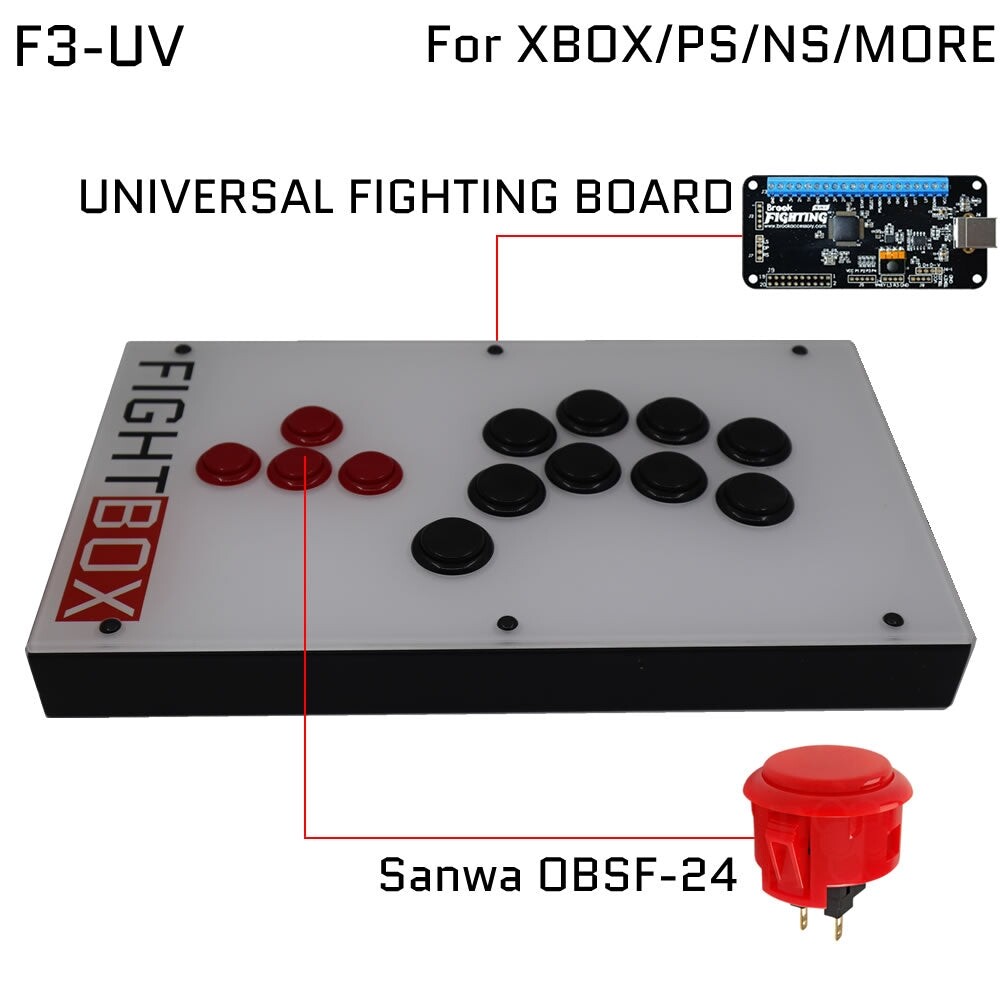 Fightbox F3 All Button Leverless Arcade Game Controller For PC/PS/Xbox/Switch