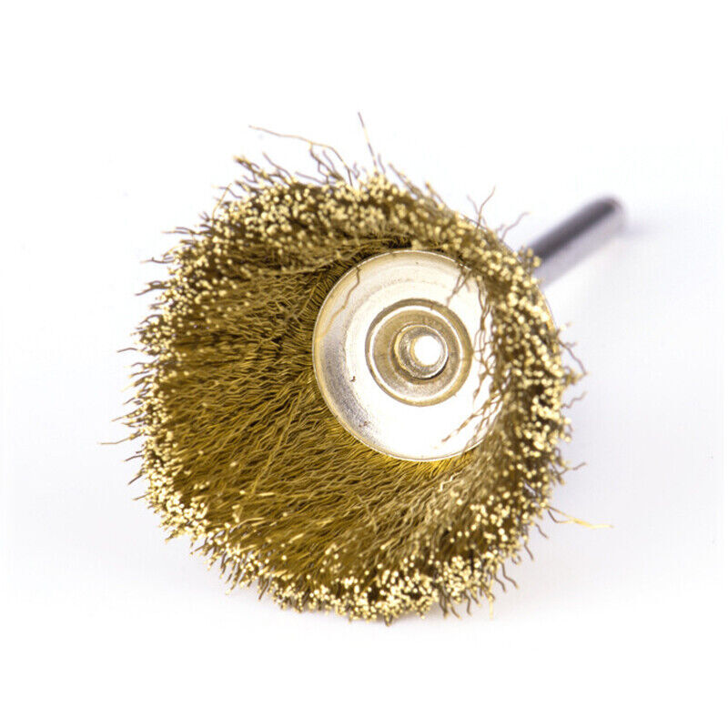 15pcs Wire Brass Brush Brushes Wheel Set Dremel Accessories for Rotary Tools