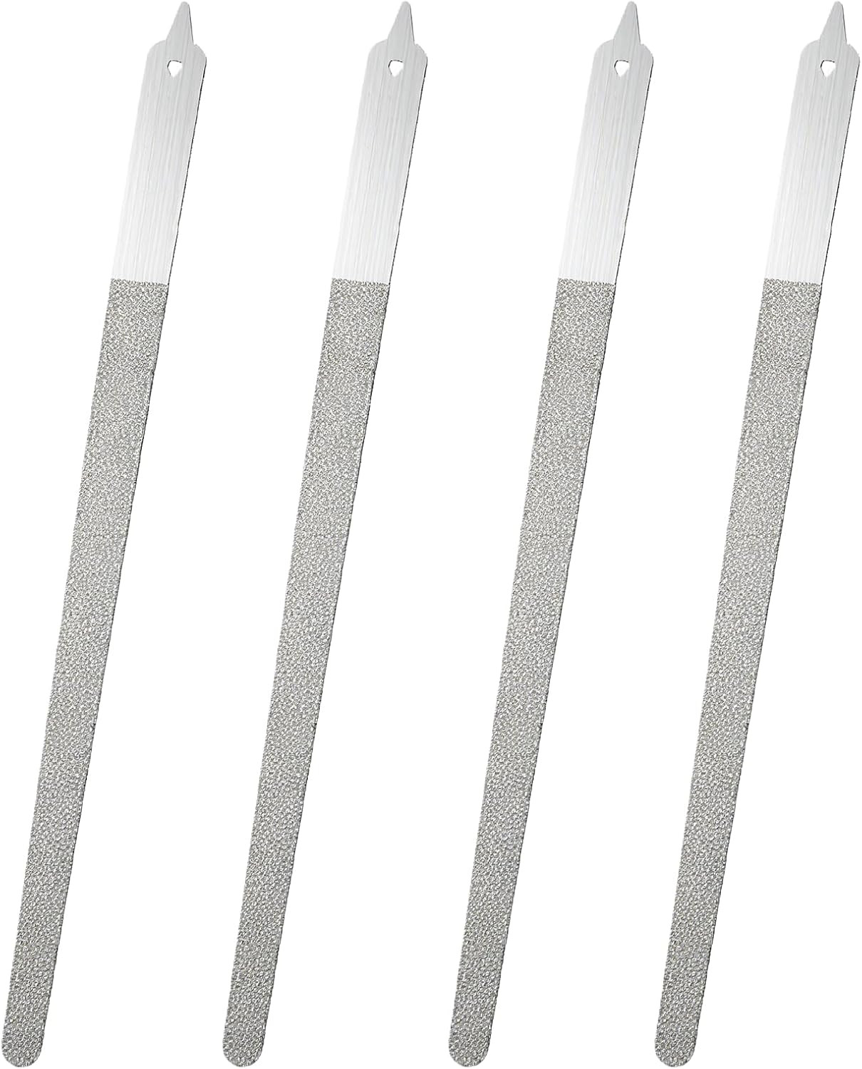 4 Pack Diamond Deb Nail File - Double Sided Stainless Steel Metal Nail Filer for