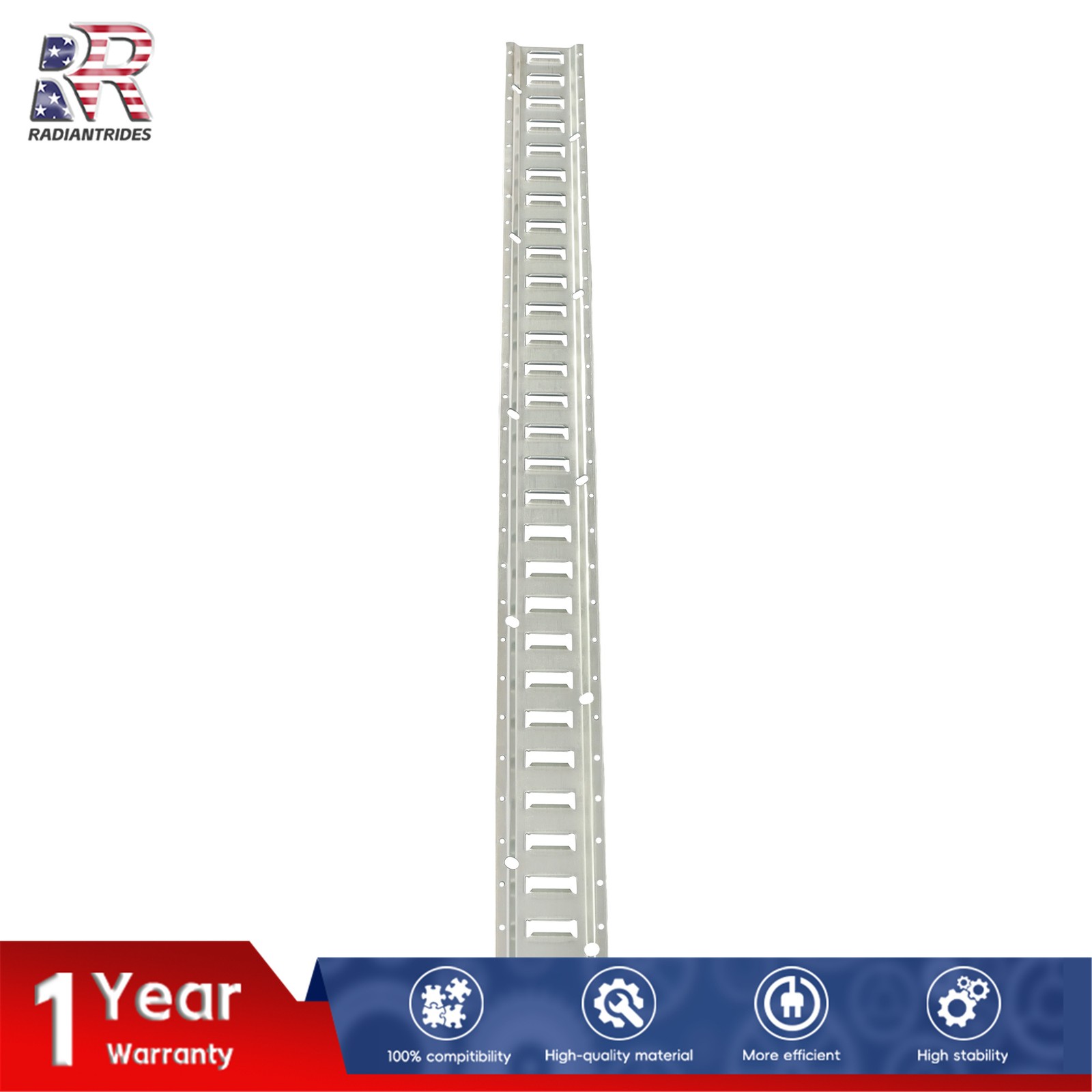 Silver E Track Rail Kit 4 Pieces 5 Foot Length For Utility Cargo Van Tie Down