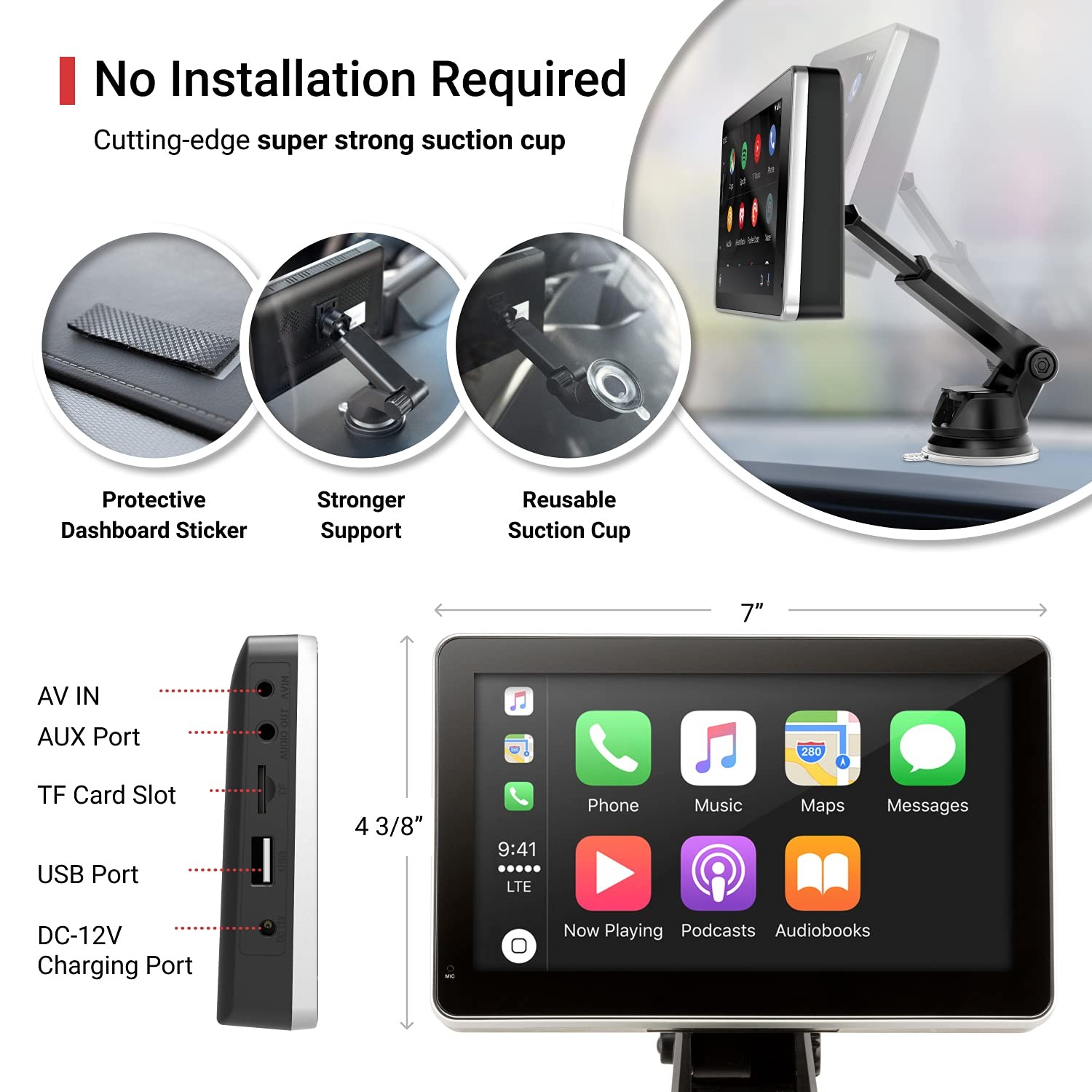 Car and Driver INTELLIDASH CAD-DU900 7'' IPS Touchscreen CarPlay Android Auto