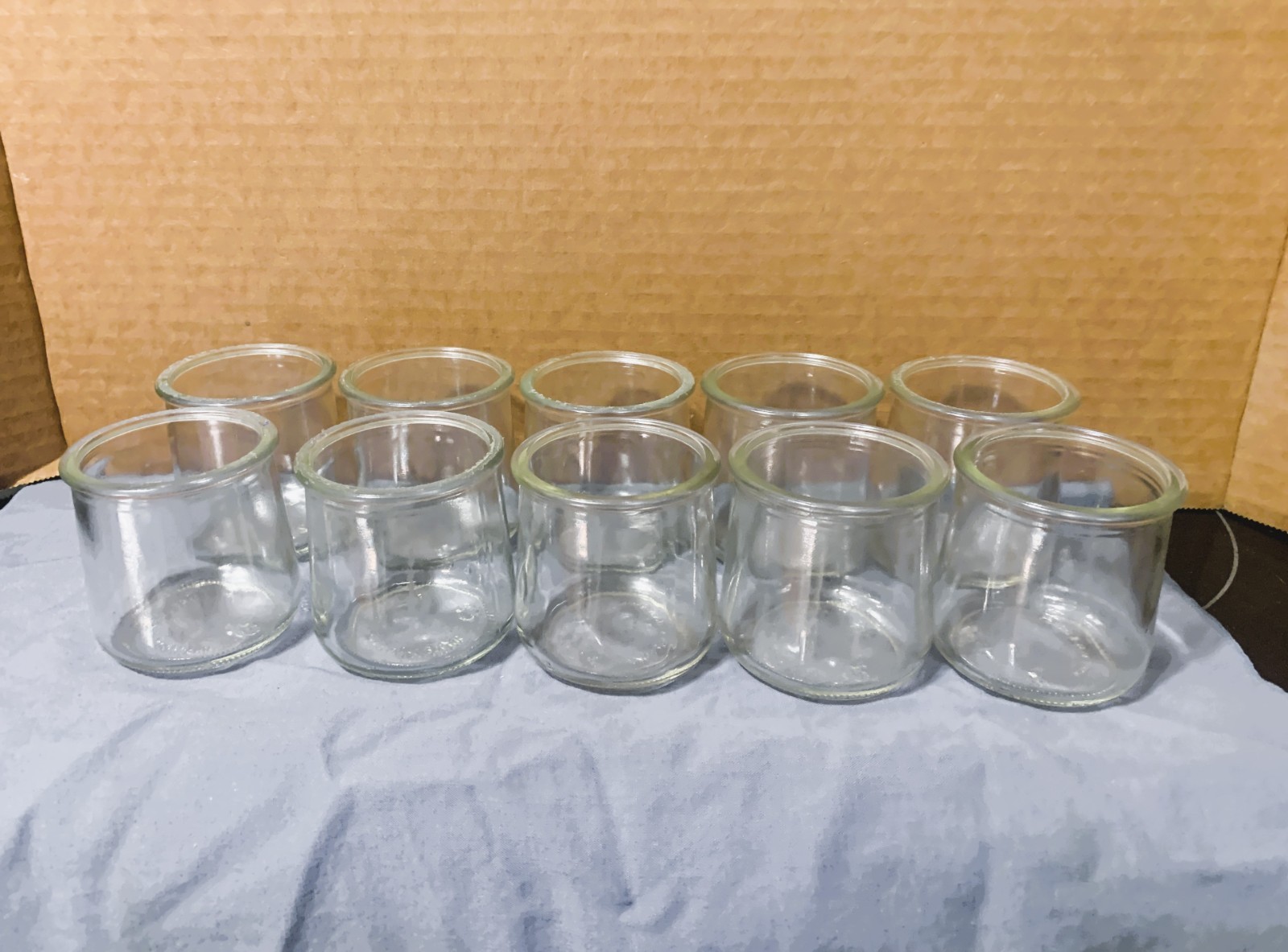 12 Oui Yogurt Jars 5oz. Glass DIY Crafts Candles Organization Storage Clean