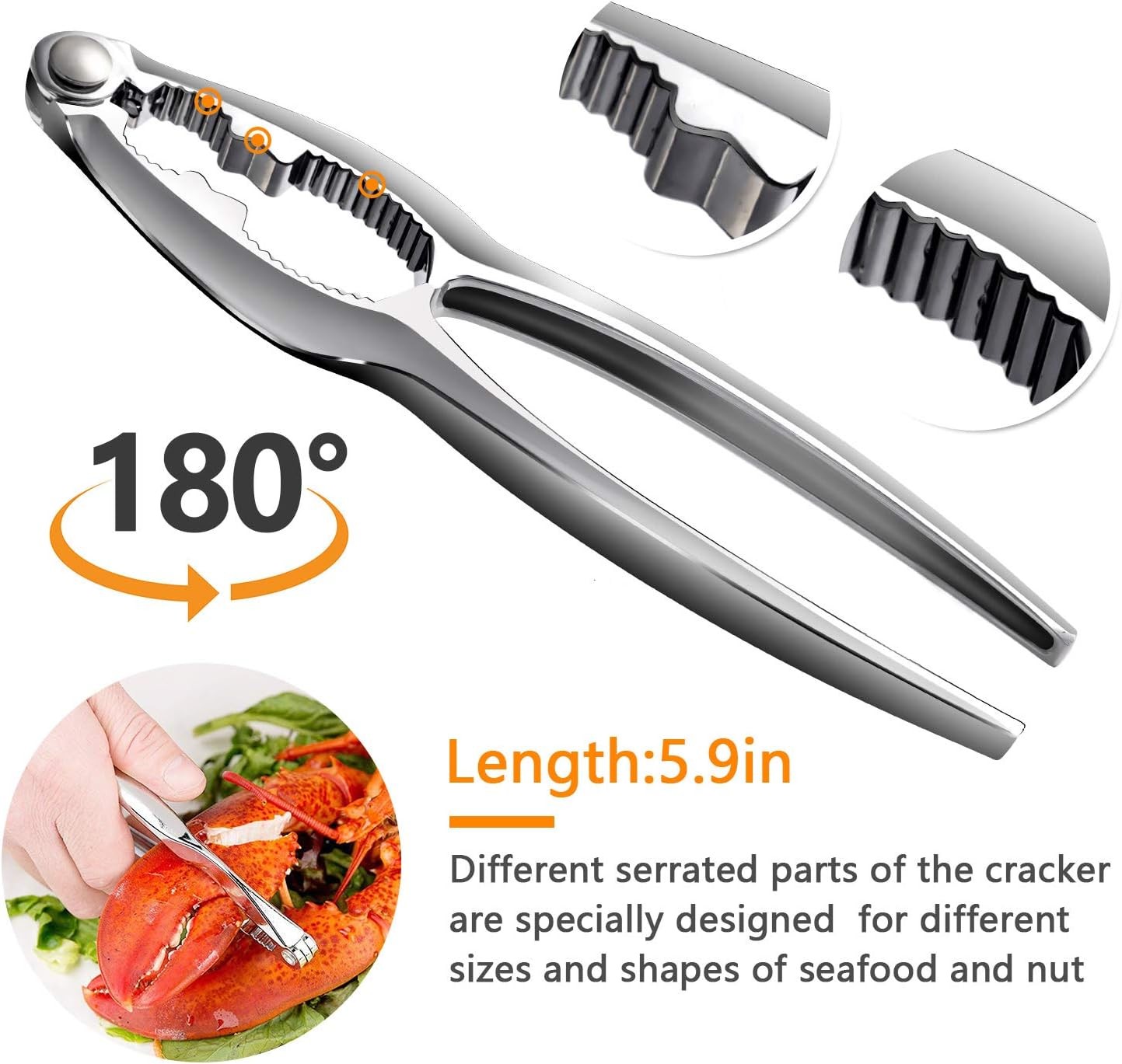 Crab Leg Crackers and Tools - Lobster Picks Set Shellfish Crab...