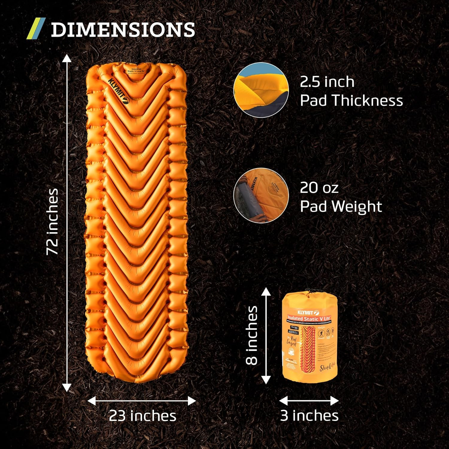 Insulated Static V Lite Inflatable Sleeping Pad | Comfortable, Lightweight, Easy