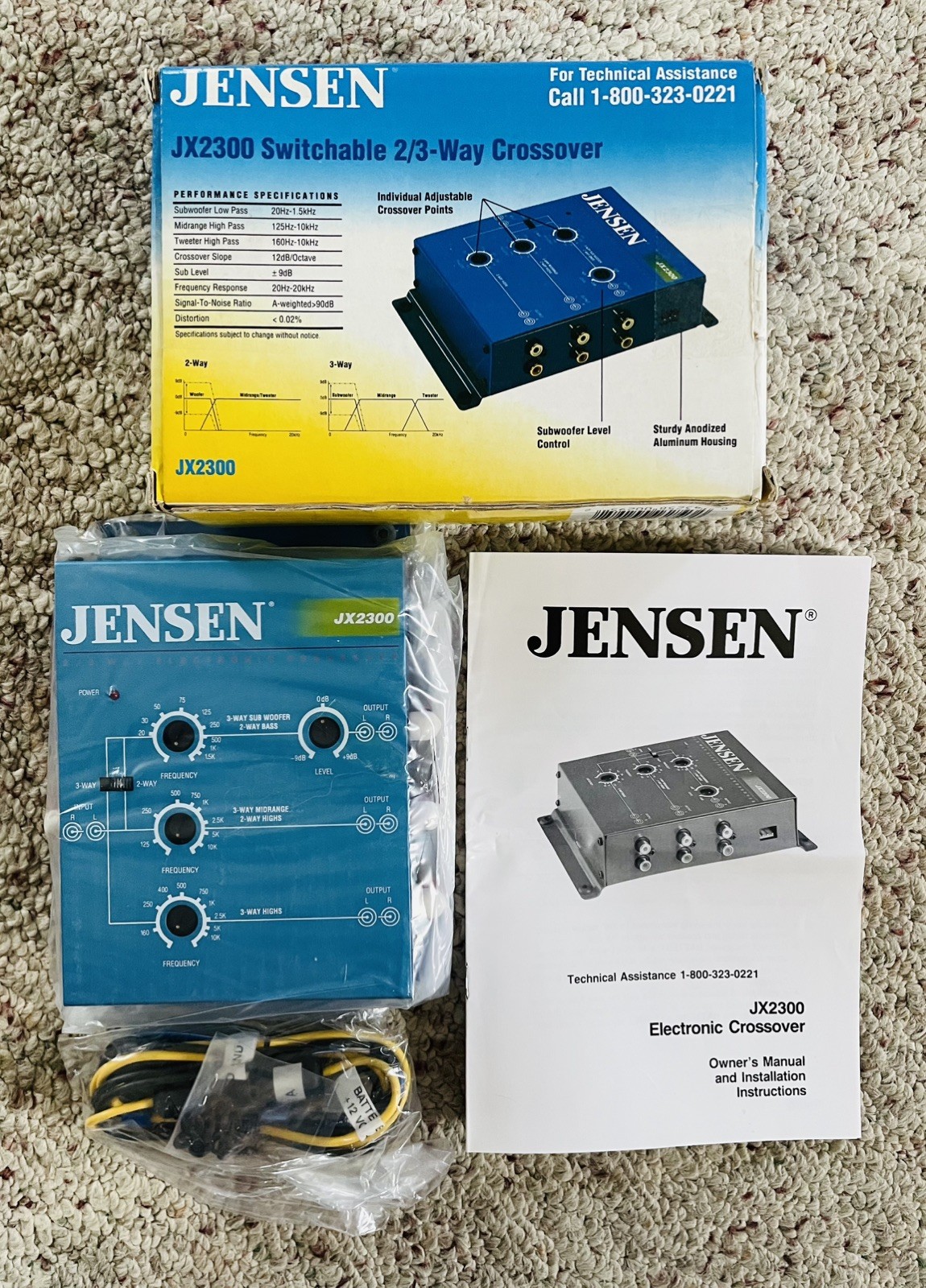 Vintage JENSEN-JX2300 Switchable 2/3 Way Crossover-NOS-In Original Packaging