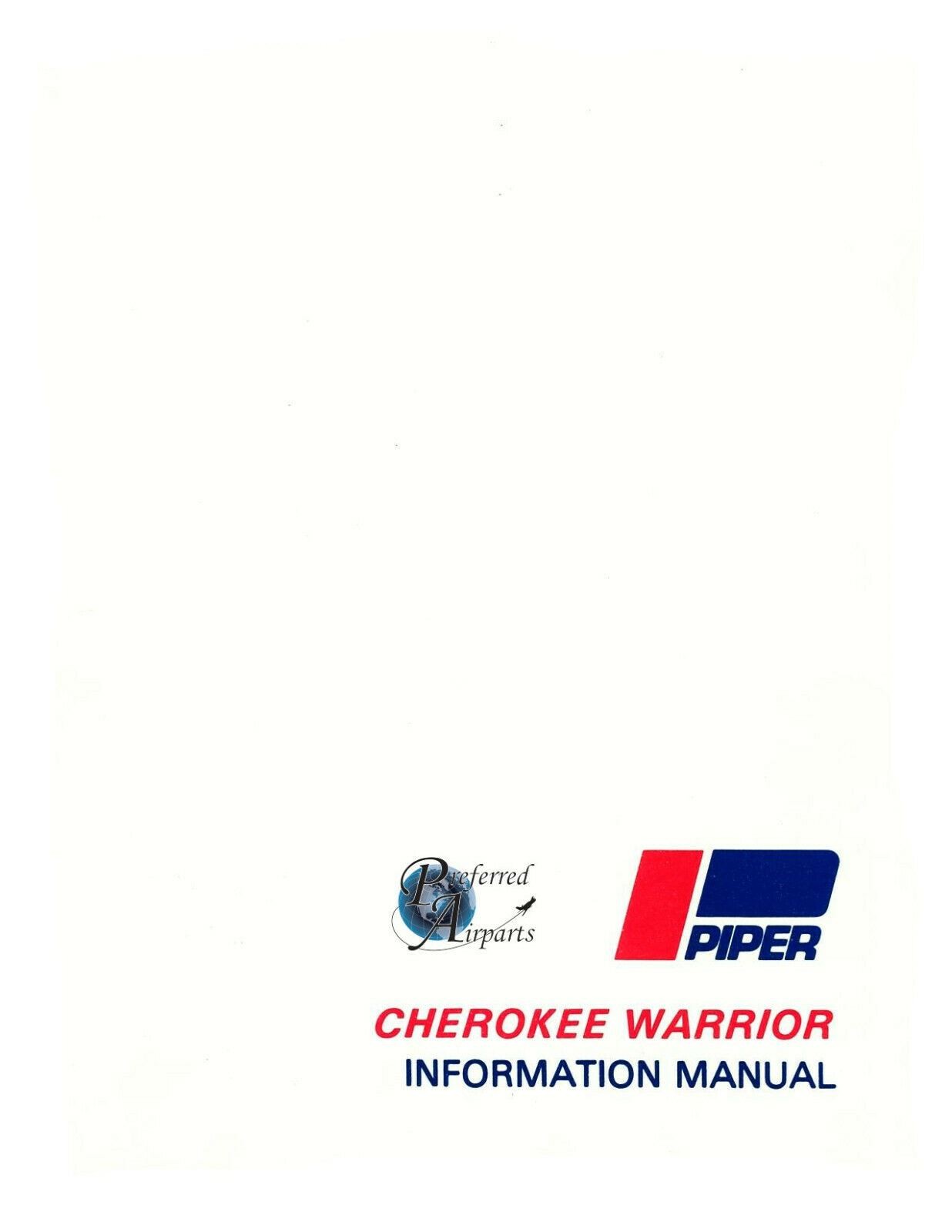 New Surplus Piper PA-28-151 Cherokee Warrior Pilot Information Manual pn 761-563