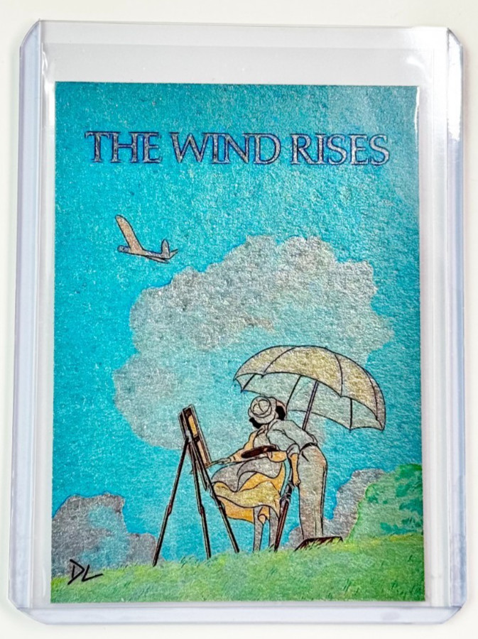 The Wind Rises Platinum Plated Artist Signed "Studio Ghibli" Trading Card 1/1