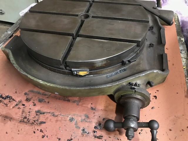 24" Manual Rotary Table, Hand Wheel & PTO Input Shaft, Table Marks in 1° Increm.