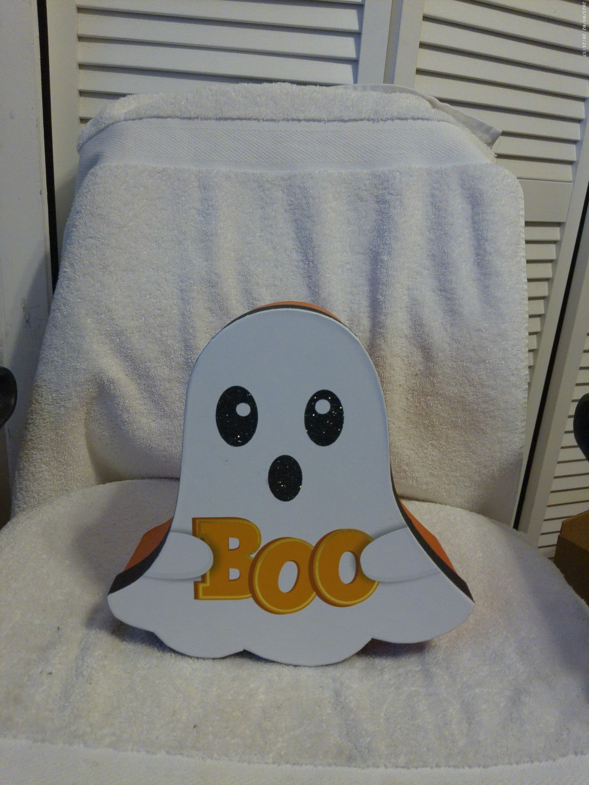 Halloween Ghost Boo Box 10" X 10" 3.75" Deep New No Tag Or Box