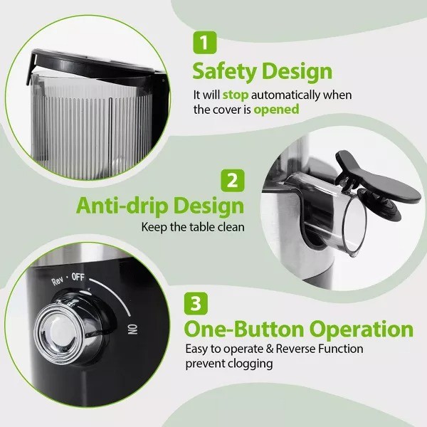 Ecoself Aeitto 4.9" Extra Large Feed Chute Juicer Machines