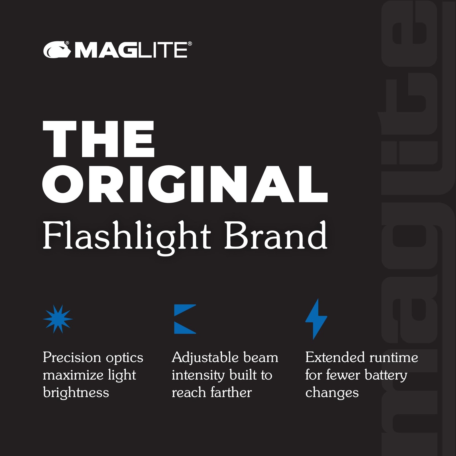 MagLite ML300L LED Flashlight, 4~Cell D, Adjustable Focus, Black
