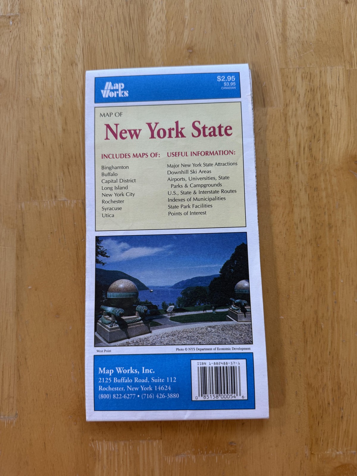 Vintage Map Works New York State Highway Road Map Travel Folded Brochure USA