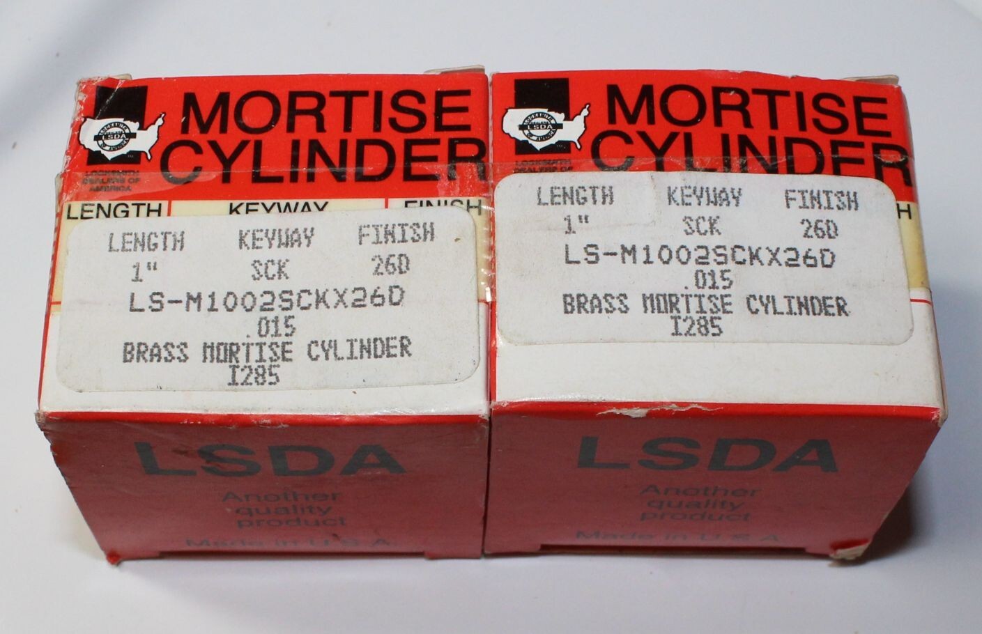 2 LSDA Mortise Cylinder Keyway SCK  1" LS-M1002SCKX26D