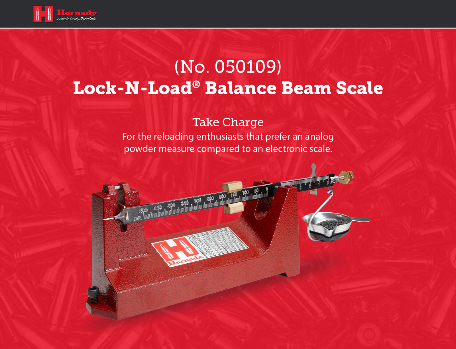 Hornady 050109 Lock-N-Load Balance Beam Scale,Red