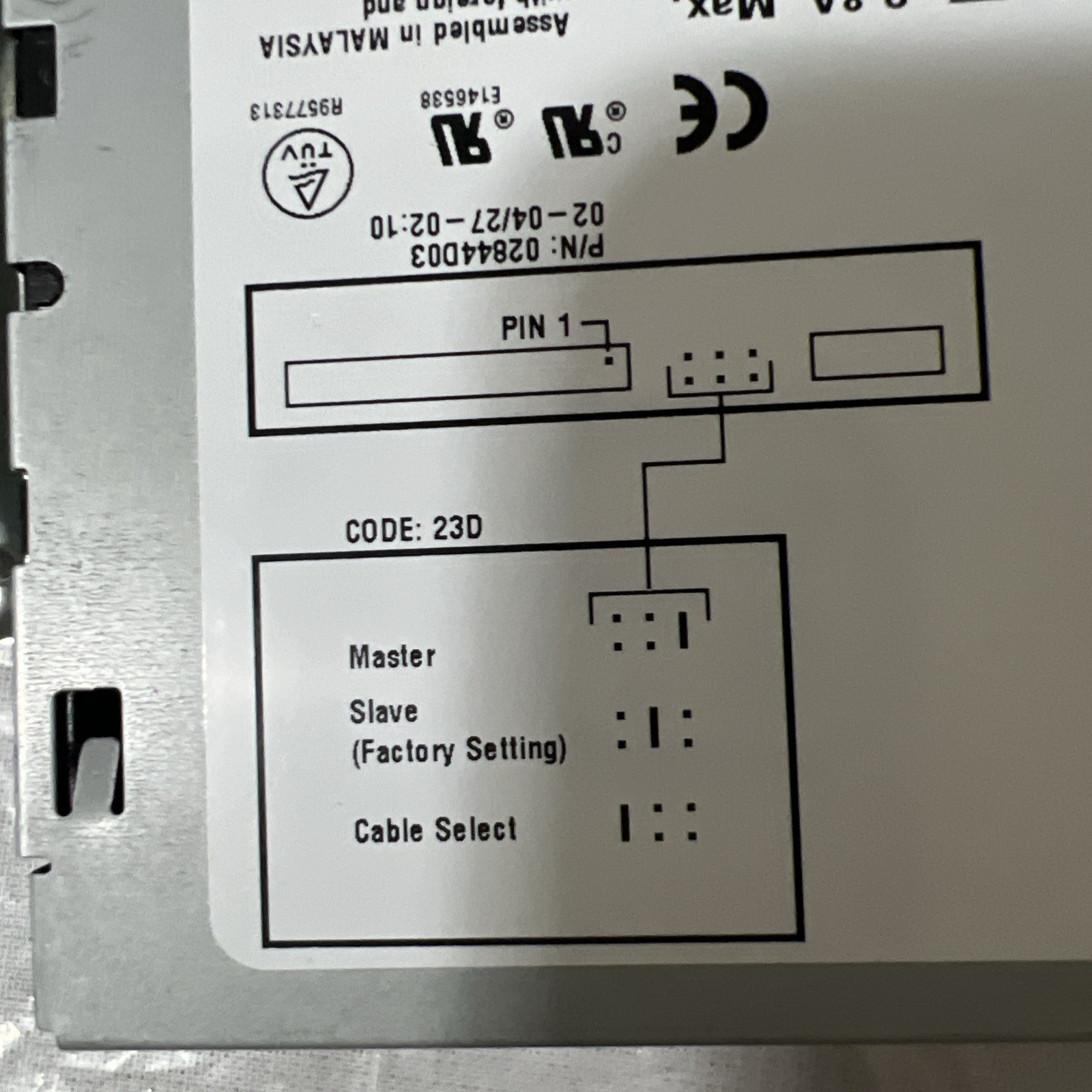 IOMEGA 100MB Zip Drive Internal Z100ATAPI IDE