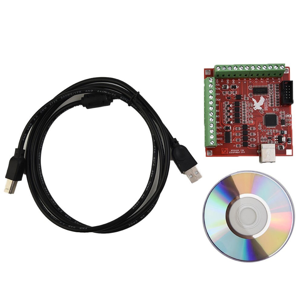 USB CNC Controller Card 3.15*3.03inch Motion Controller 0-10V Output for port
