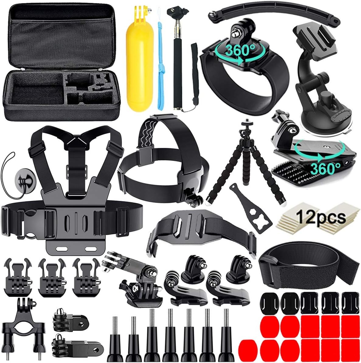61 in 1 Action Camera Accessories Kit for GoPro Hero 13 12 11 10 9 8 7 6, Gopro