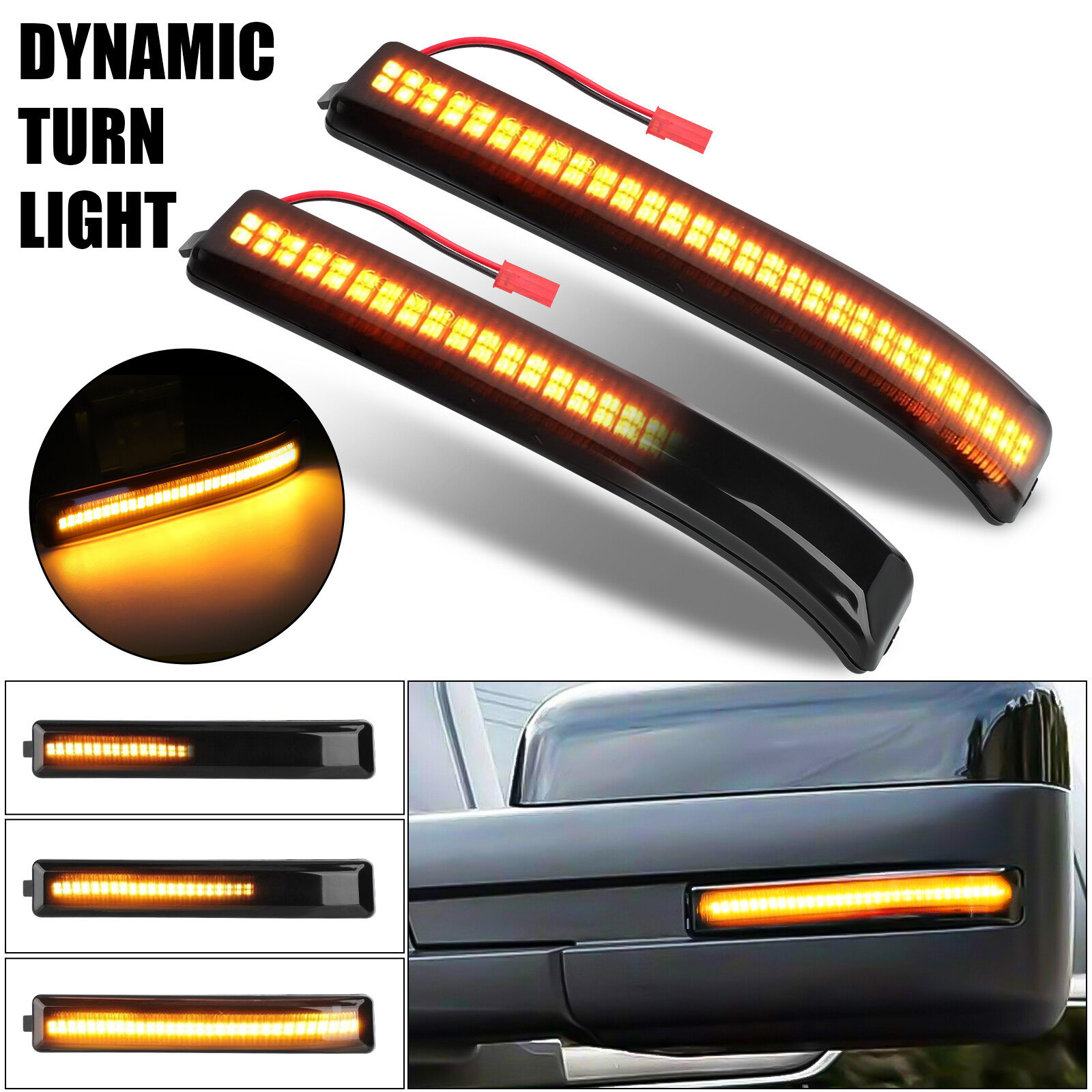 Sequential LED Side Mirror Turn Signal Light Lamp For Ford 2009-2014 F150 F-150