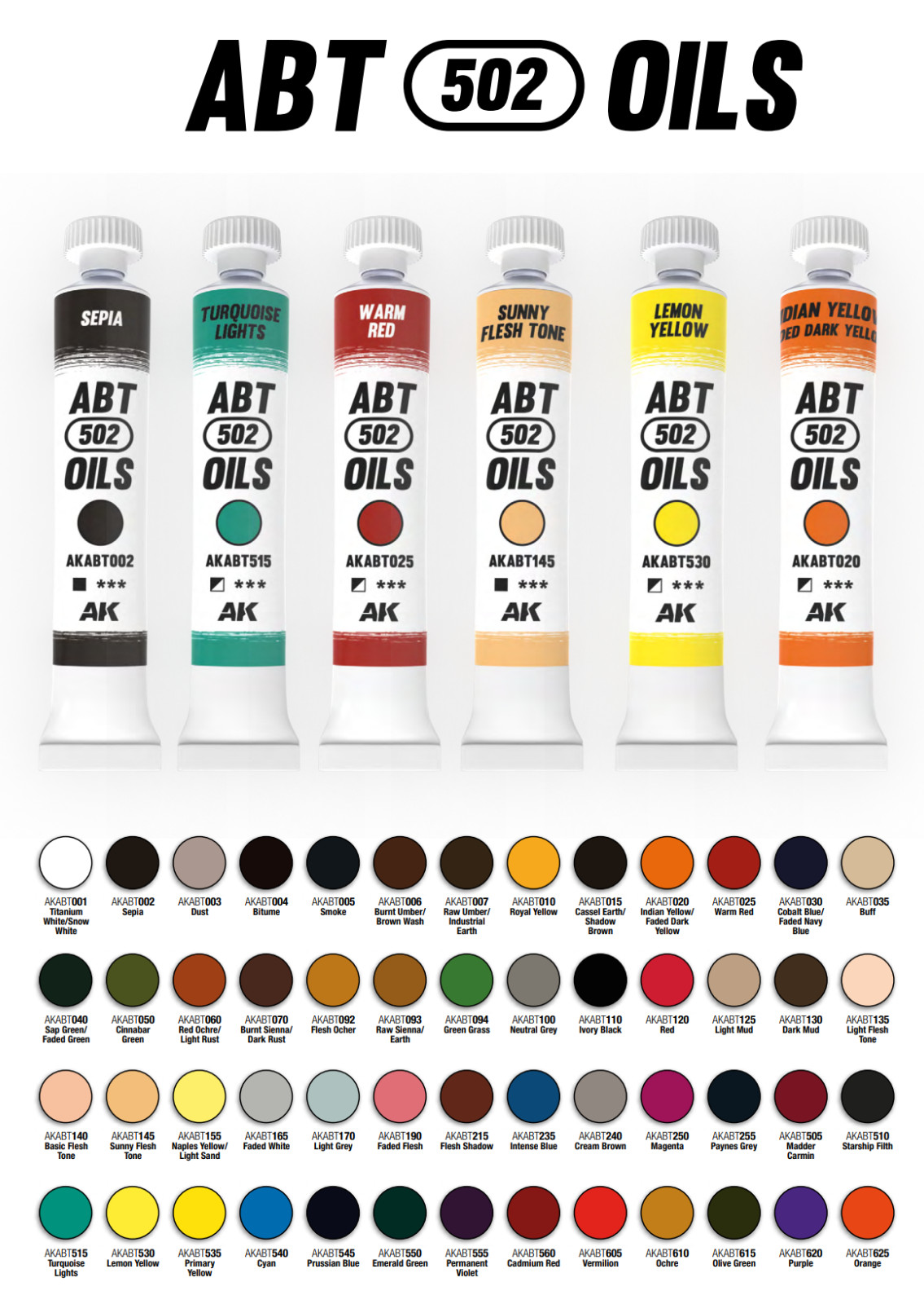AK Interactive Abteilung ABT502 Oil Series - US