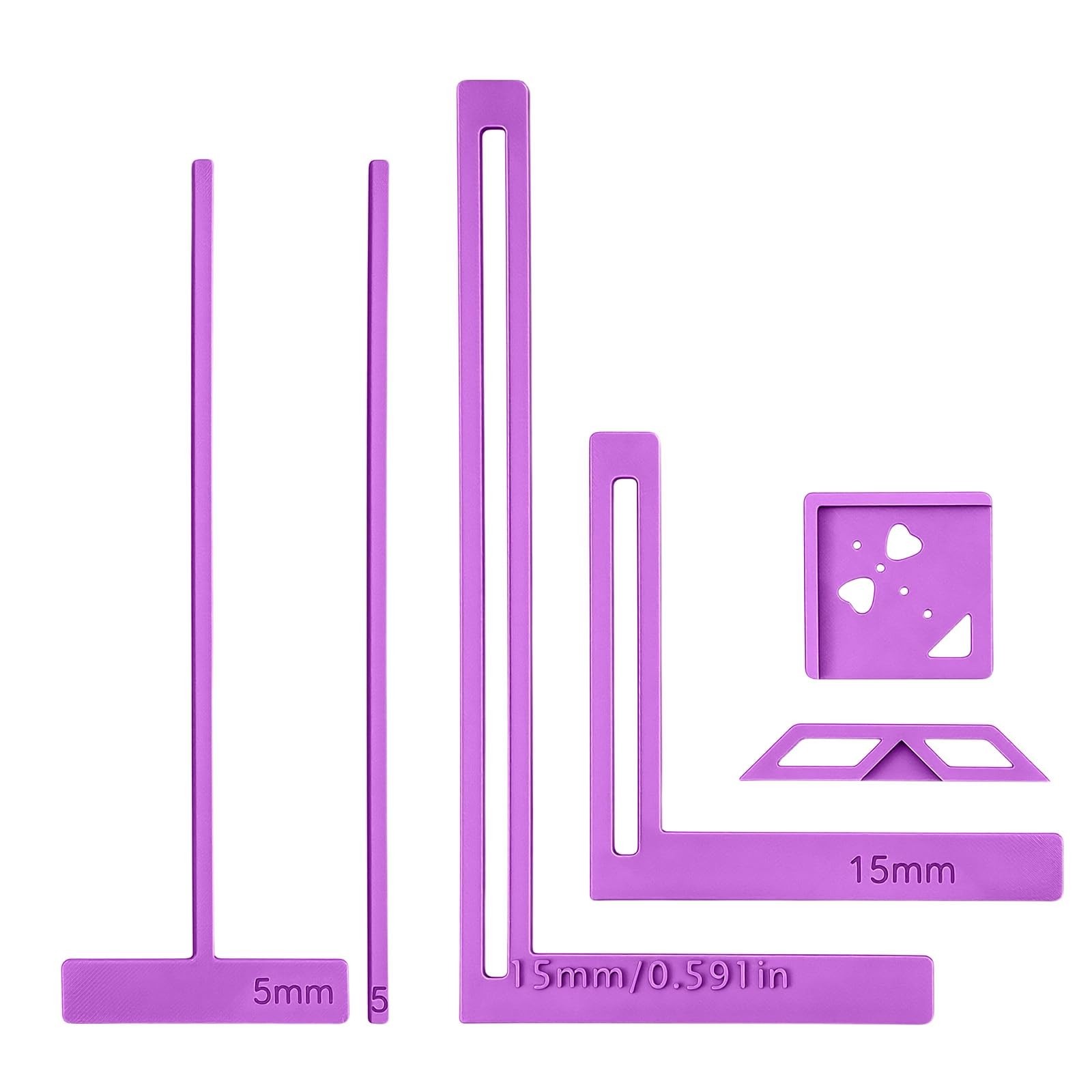 DOPENSPI 6 Pcs Bookbinding Tool Kit, Plastic Ruler Template Set | Scrapbookin...