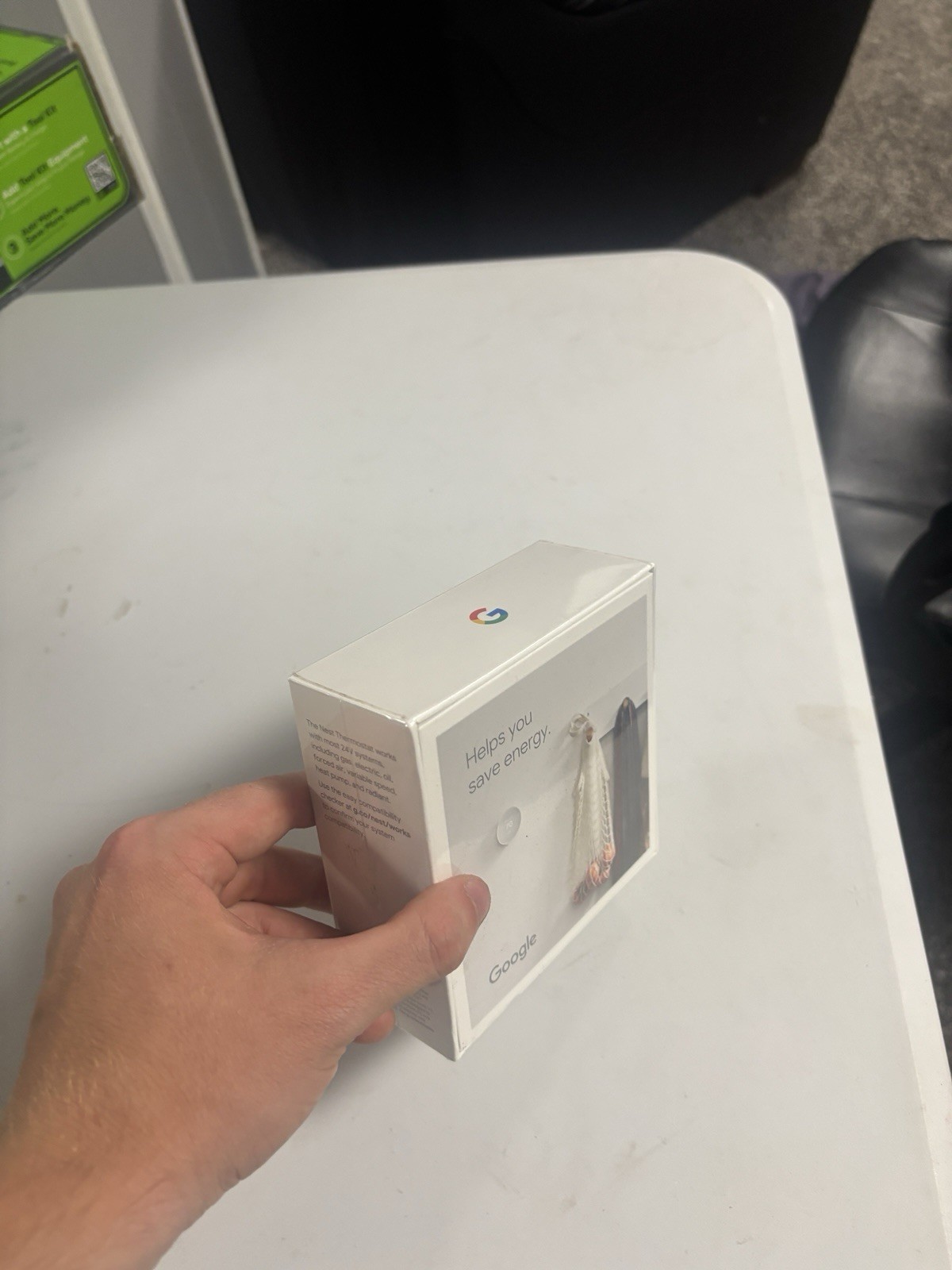 Google Nest Thermostat Wi-Fi Programmable Touch/App Control White MCH3N
