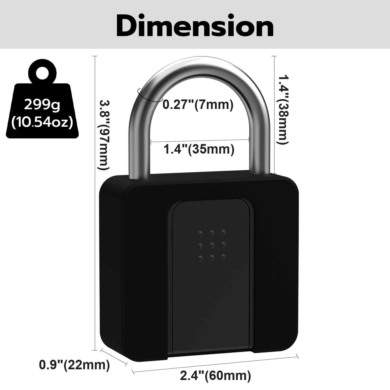 Fingerprint Padlock Dhiedas Heavy Duty Combination Lock Padlock Key Bluetooth