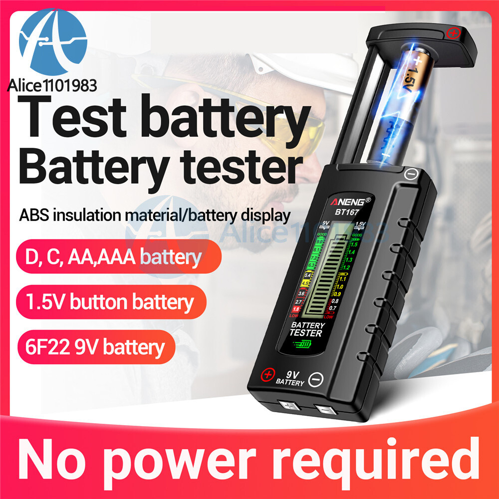 ANENG Digital Universal Battery Tester Checker AA,AAA, 9V,1.5V Button Cell 21700