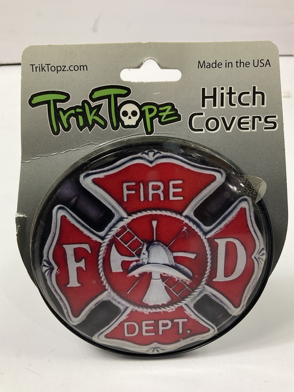Trik Topz 1238H Trailer Hitch Plug Cover - Fire Dept.  Fire Fighter