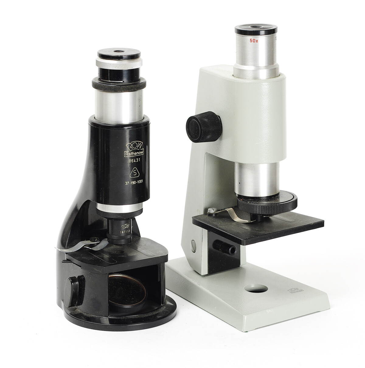 2x Row Rathenow Microscope DDR-18-30 and 27-190-1001
