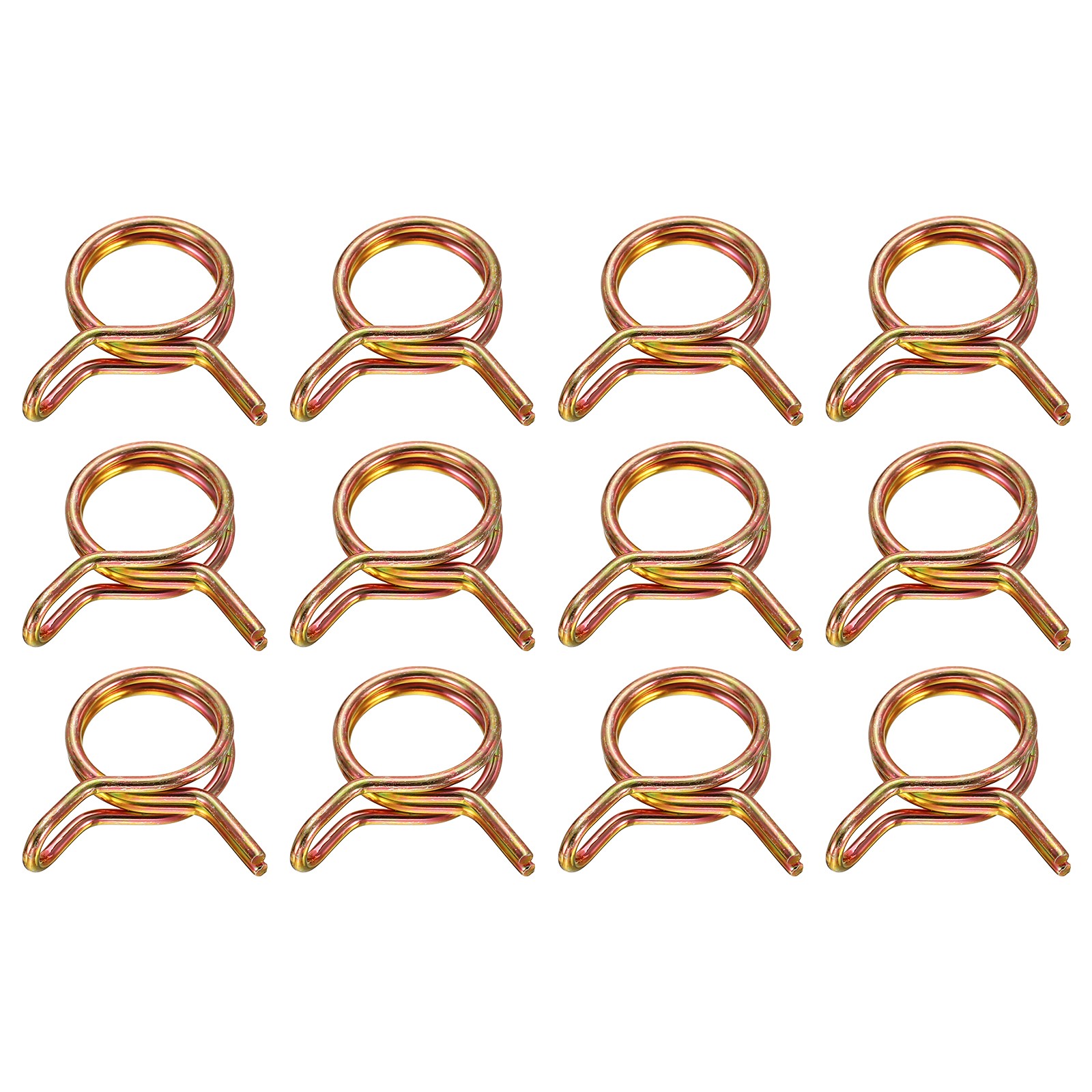12Pcs 10mm ID Double Wire Spring Hose Clamp Spring Clips Clamps