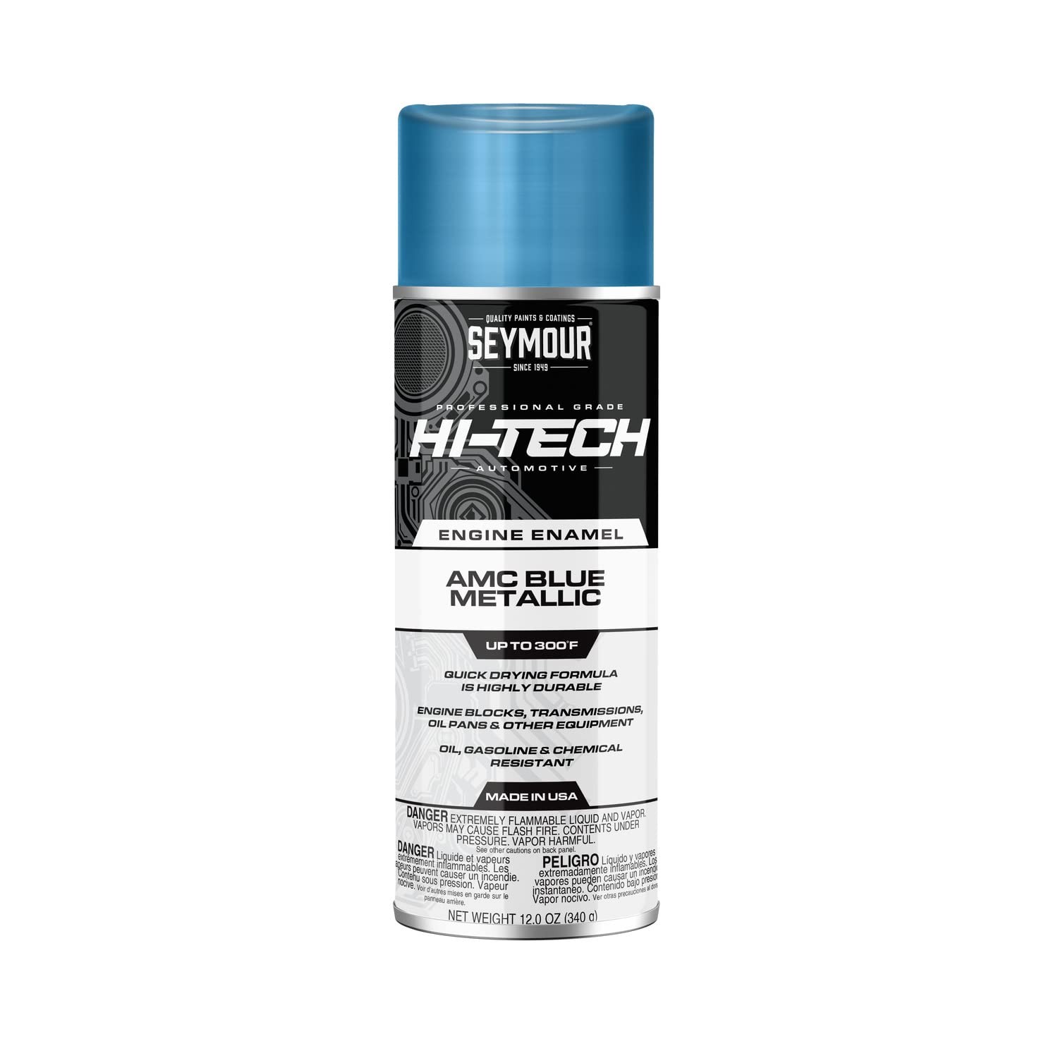 Seymour EN-66 Hi-Tech Engine Enamel Spray Paint—AMC Blue Metallic (12 oz)