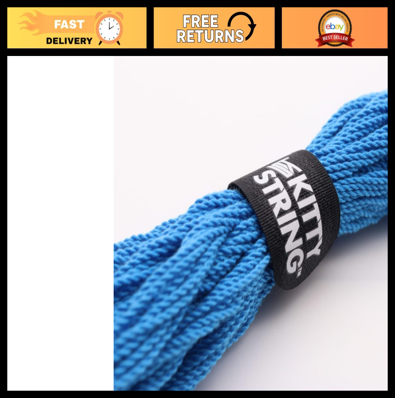 100 Pack Yo-Yo Strings - Normal Turquoise Blue Replacement String for Tricks