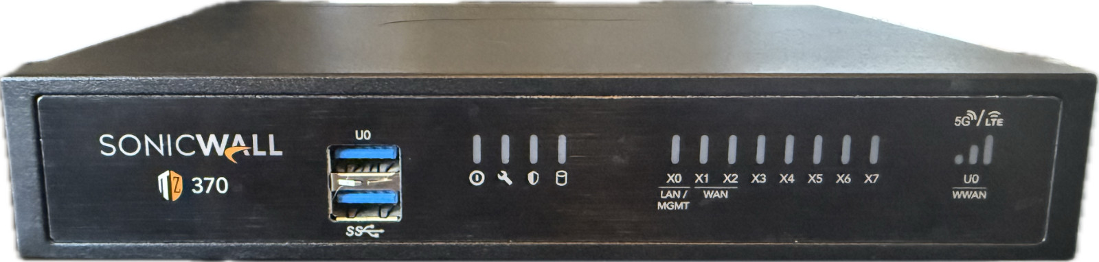 SonicWall TZ370 Firewall w/Power Cord and Latest Firmware -TRANSFER READY
