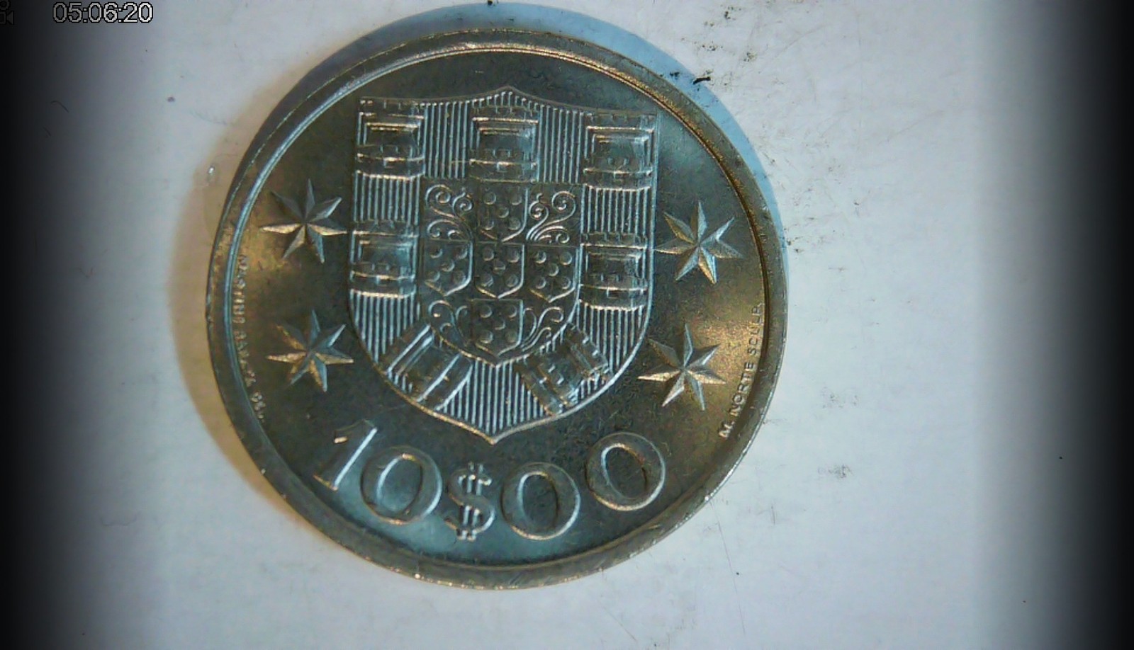 Portugal 1971 10 Escudos Portuguese 10 Escudos (Caravel / Coat of Arms type) Coi