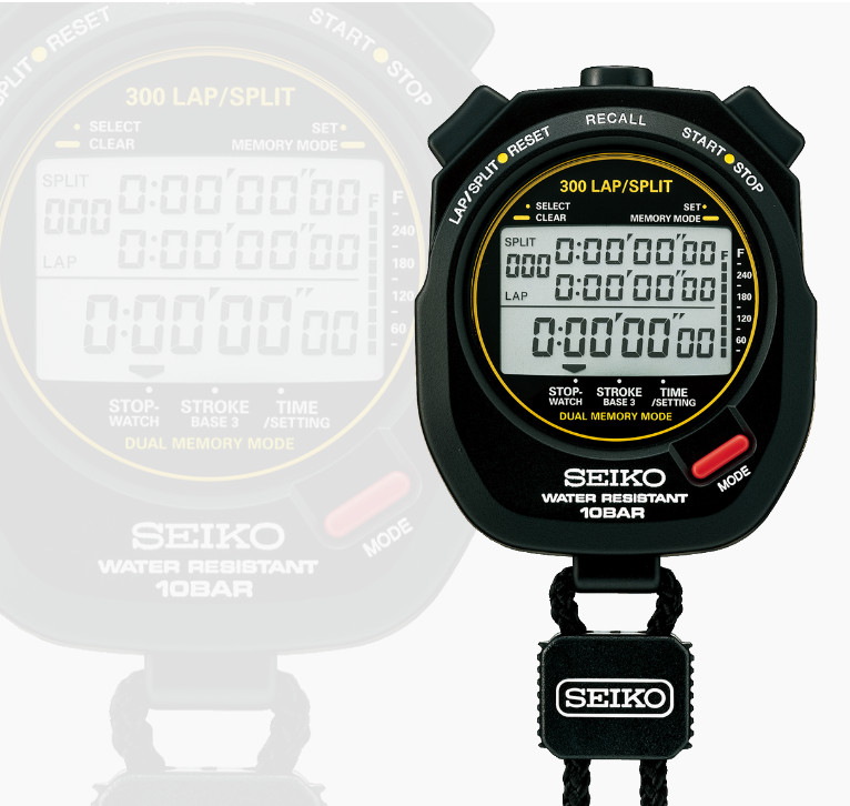 Seiko Swimming Master SVAS009 Digital Stopwatch Waterproof Black Japan New
