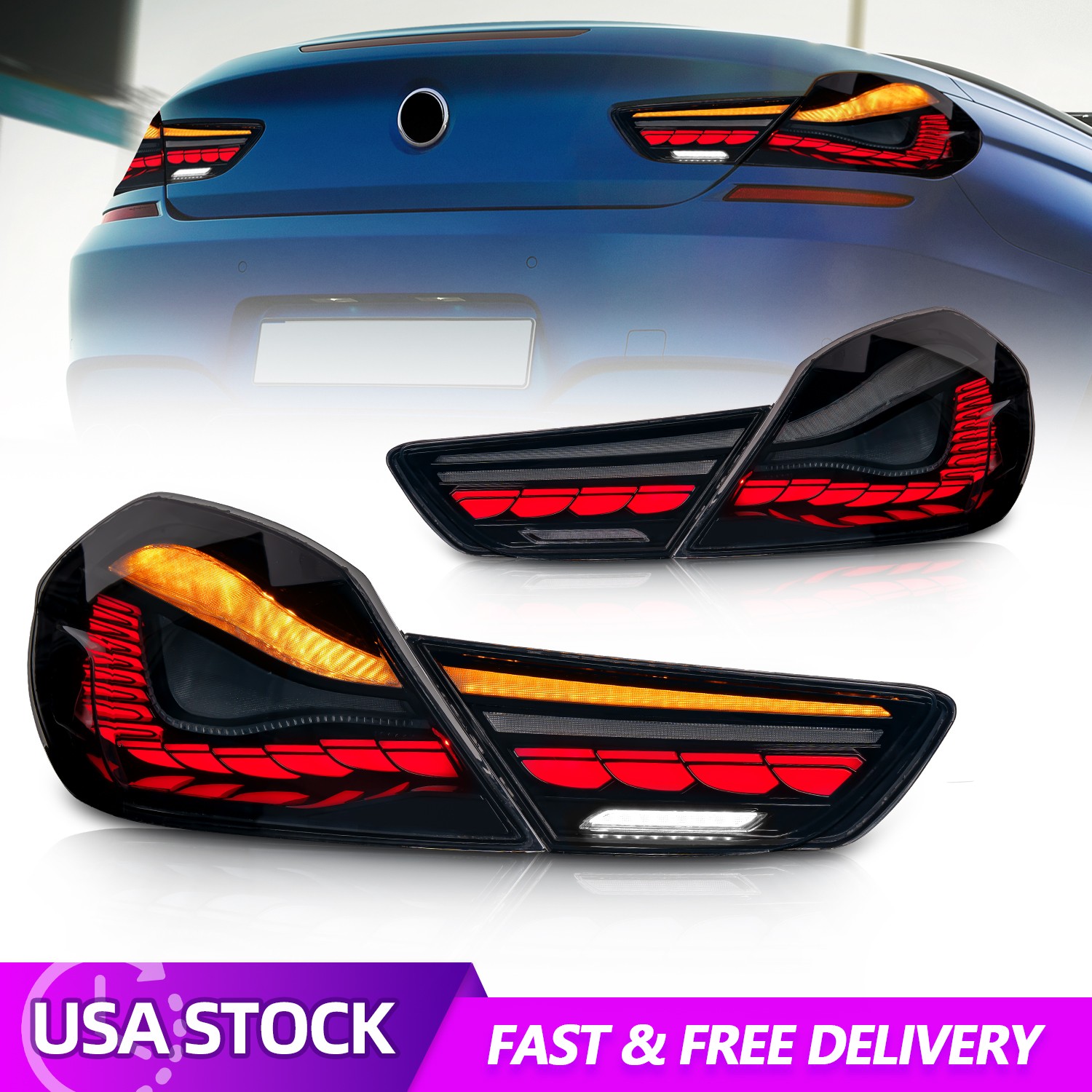 LED Tail lights for BMW 6 Series F06 F12 F13 M6 640i 650i & Alpina B6 2012-2019