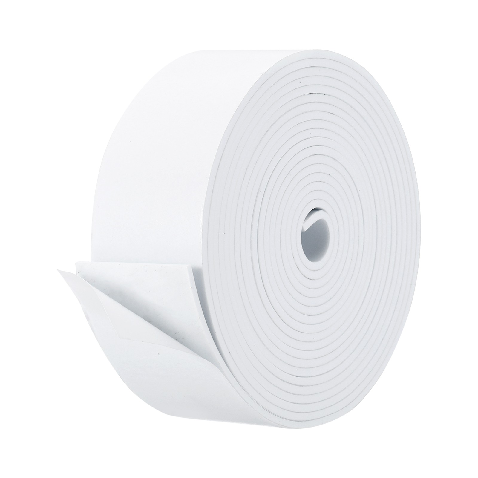 Weather Stripping Door Seal 2 Inch x 1/8 Inch x 16 Ft Self Adhesive White