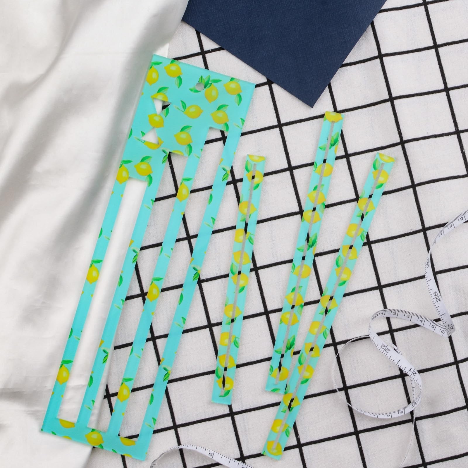 2 PCS Acrylic Zipper Making Templates Tools Zip Pocket Patchwork Ruler Craft