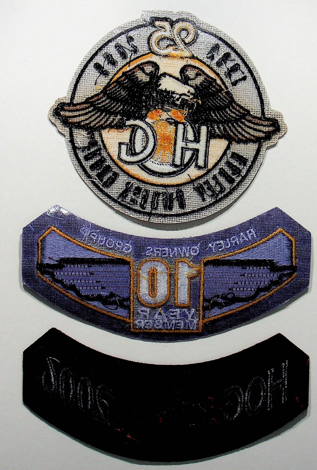 Three Collectable Harley Davidson Hog Patches -KK-61