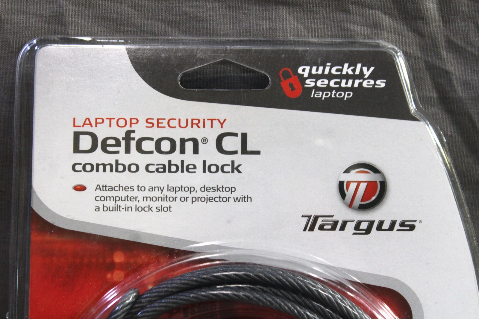 Targus ~ Laptop Security Defcon CL Combo Cable Lock ~ PA410U ~ NEW