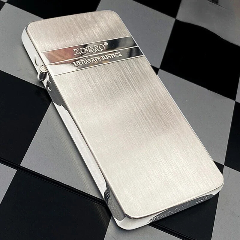 Zorro Windproof Ultra-thin Pure Copper Kerosene Lighter Vintage Engraved.
