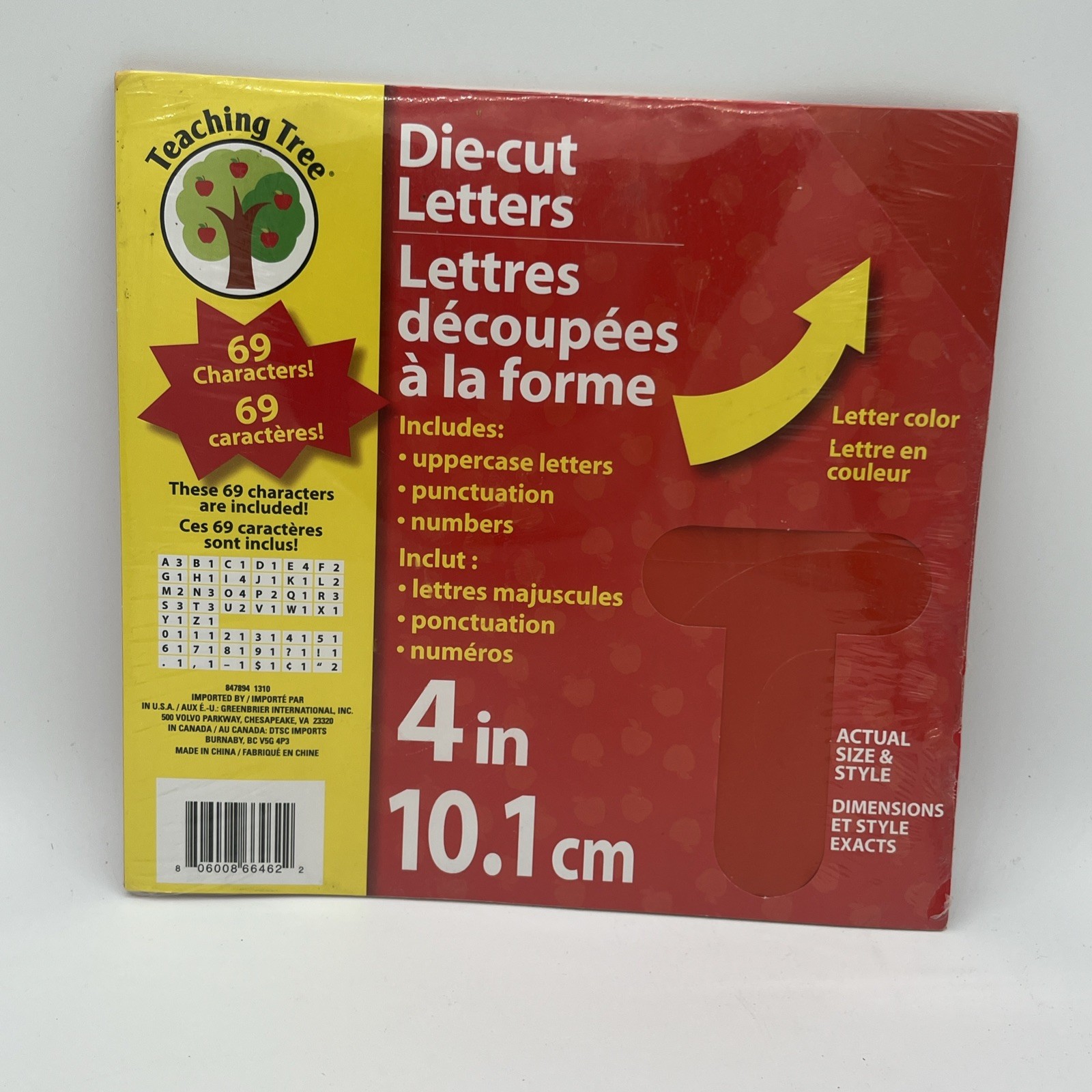 Teaching Tree Teacher Resource Bulletin Board Die Cut Letters RED 4 inch