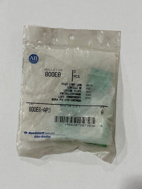 ALLEN BRADLEY 800EQ-AP3 GREEN  SQUARE PILOT LIGHT LENS (LOT OF 5)  *NEW IN BOX*