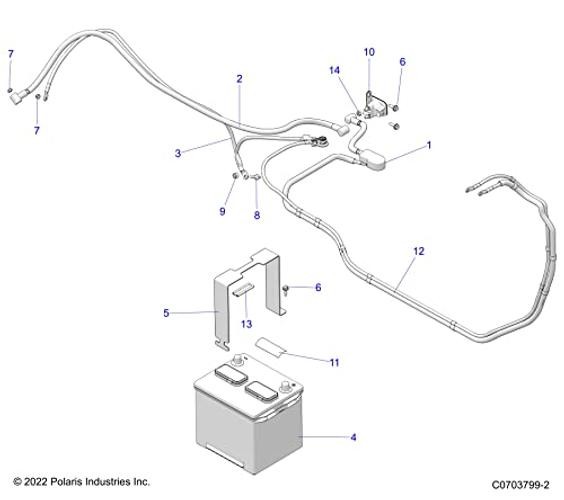 Battery Strap Bracket, Galvanized, for Ranger Models - 5257827
