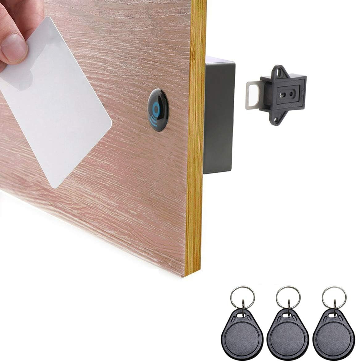 ETEKJOY RFID Electronic Cabinet Lock Hidden DIY for Wooden Cabinet Locker Drawer
